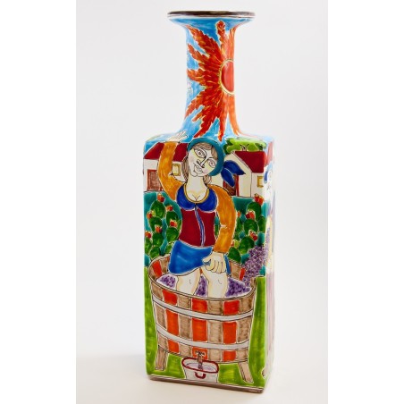 Sicilian pottery Decorative Bottle DS BT509DS-2