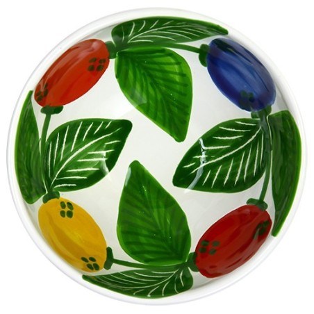 Sicilian round ceramic Appetizers Plate de simone pottery Elba BUFEL