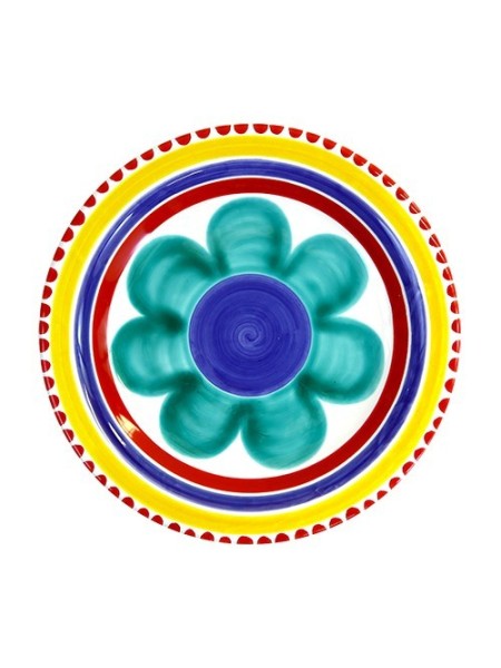 Handmade Round Plate Alicudi PTAL de simone pottery