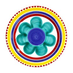 Handmade Round Plate Alicudi PTAL de simone pottery