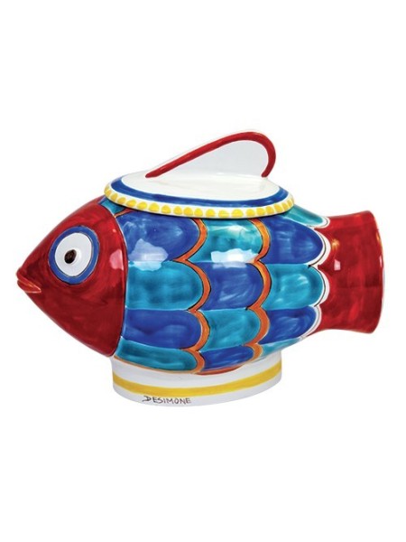 Biscuit Jar Pescione BSC713FK ceramiche de simone