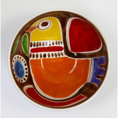 Sicilian round ceramic Appetizers Plate de simone pottery Stromboli BUFST