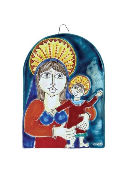 Madonna and Child ceramic Bedside de simone sicilian pottery MD477OV