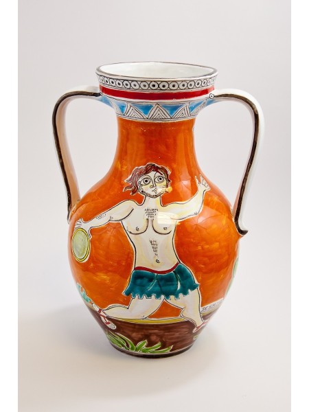 Vase Quartara Siciliana VS670GR sicilian handmade pottery ceramiche de simone
