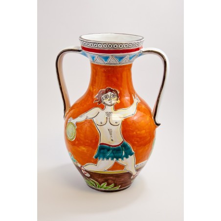 Vase Quartara Siciliana VS670GR sicilian handmade pottery ceramiche de simone
