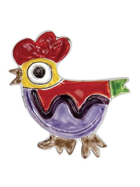 Bas-Relief rooster de simone pottery UCR361-04