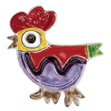 Bas-Relief rooster de simone pottery UCR361-04