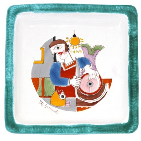 Square Plate Folk swordfish cutting PQFK-3