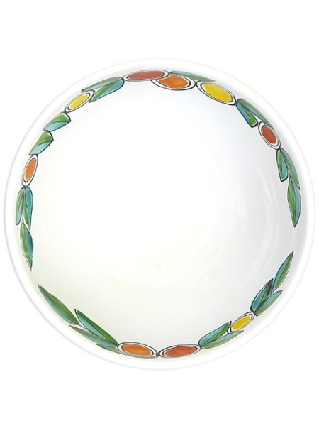 Sicilian round ceramic Appetizers Plate de simone pottery Orange Lime Arance e Limoni BUFAR