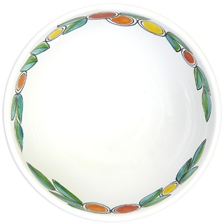 Sicilian round ceramic Appetizers Plate de simone pottery Orange Lime Arance e Limoni BUFAR