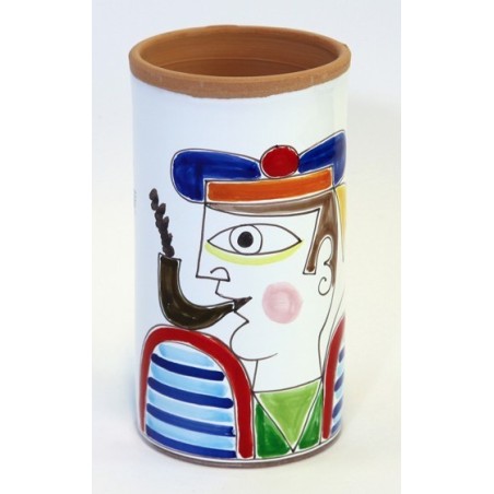 Portabottiglia ceramica siciliana marinaio Folk PBT684FK-P