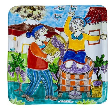 Squared Plate 24x24 DS Grape pressing