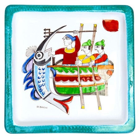 Squared Plate Folk PQ37FK2 Fishermen