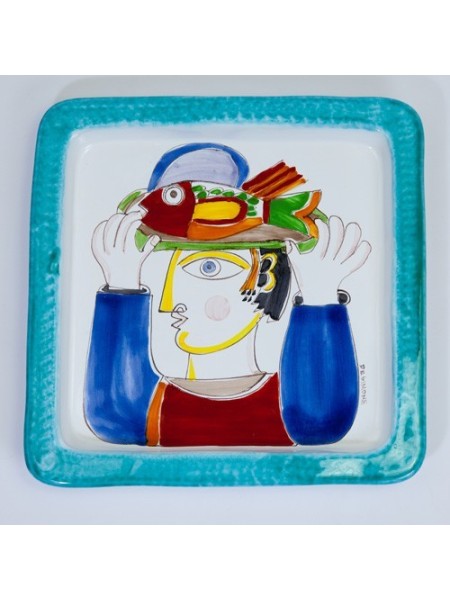 Square Plate Folk PQ28FK-2