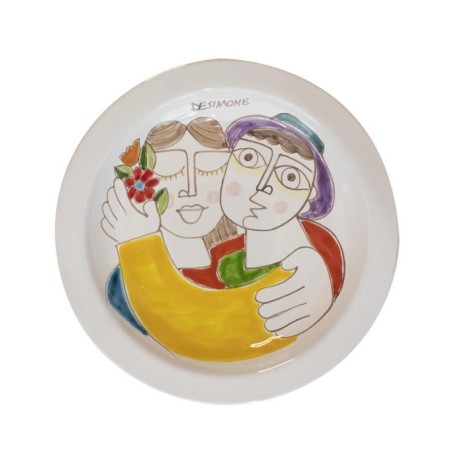 Piatto Tondo Fidanzati PTFKE ceramiche de simone