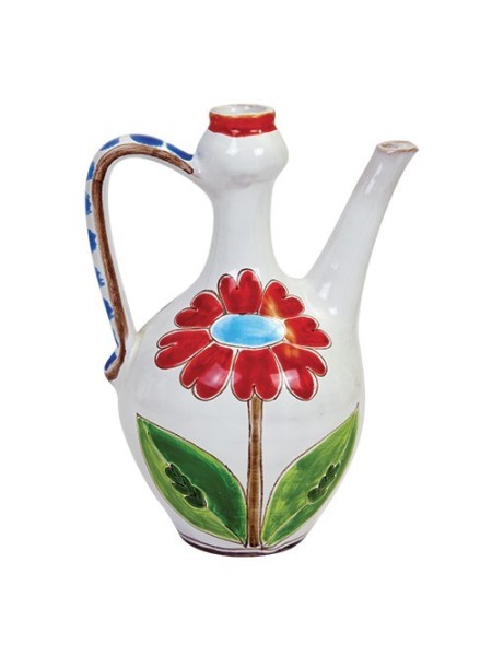Pitcher Folk daisy ceramiche de simone handmade sicilian pottery BR123FK