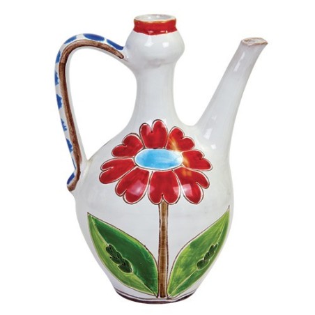 Pitcher Folk daisy ceramiche de simone handmade sicilian pottery BR123FK