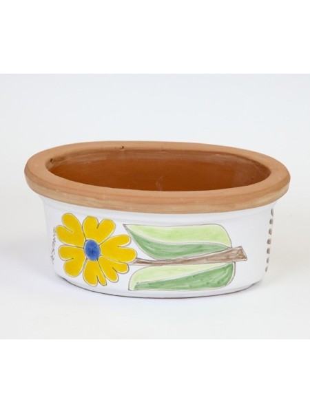 Oval planter Folk Daisy VSPO819FK-2