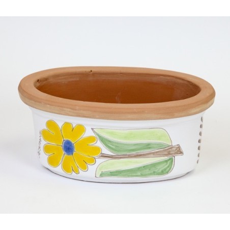 Oval planter Folk Daisy VSPO819FK-2