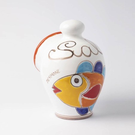 Salt Server Folk Fish PS5FK de simone pottery