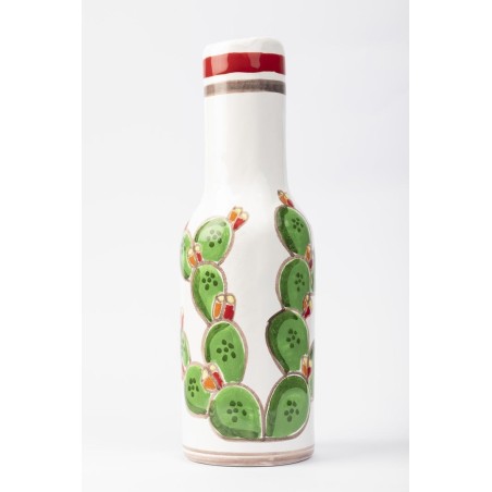Ceramiche De Simone Bottle Cactus Folk Sicilian Prickly Pears BT717AFK