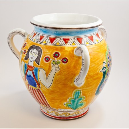 Cretan Amphora Tell Halab Siria VS665GR sicilian handmade pottery ceramiche de simone