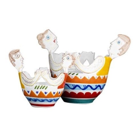 Fidanzati Portapianta Folk ceramica FI205