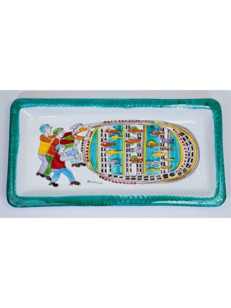 Rectangular Tray Folk Fishermen VSS39FK