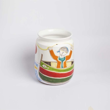 Vase de simone pottery Folk Fisherman VS544FKE