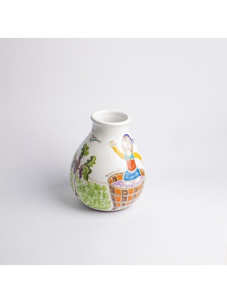 Vase de simone pottery Folk Grape Harvest VS539FKE