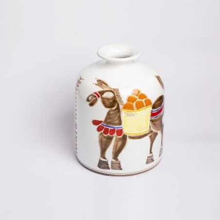 Round Vase Folk Donkey VS583FK-1 de simone pottery