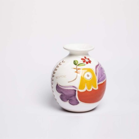 Round Cachepot Folk Bird VS507FK-FK