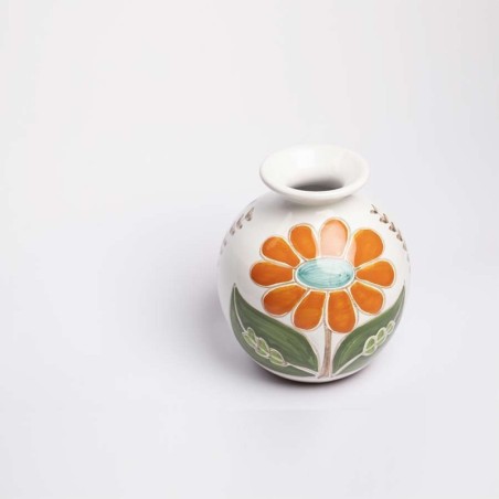Round Cachepot Folk daisy VS507FK-MG de simone pottery