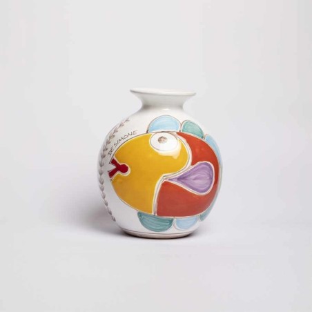de simone Round Cachepot Folk Fish VS507FK-PE/GR