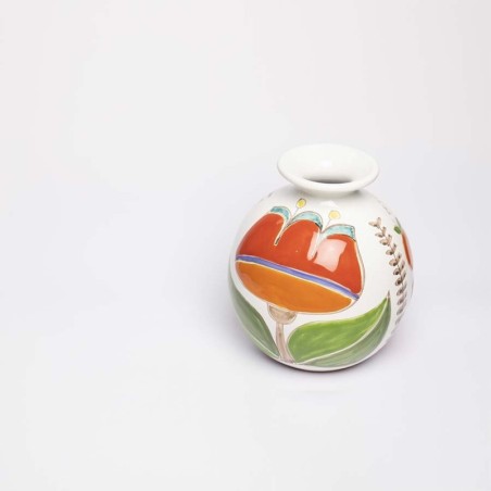 Vaso Tondo ceramica siciliana Tulipano Folk VS507FK-TU de simone