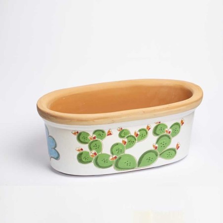 Fioriera ceramiche de simone cactus Vaso Porta Pianta ceramica Folk VSPO819FK-FC