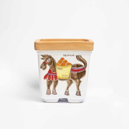 handmade ceramic flower vase de simone pottery donkey folk VSPQAS