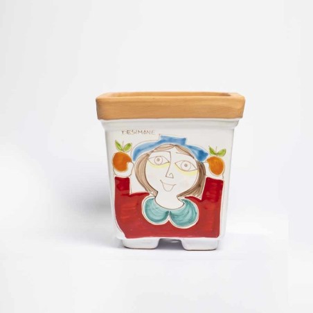 Vaso ceramica Porta Pianta Folk VSPQOM