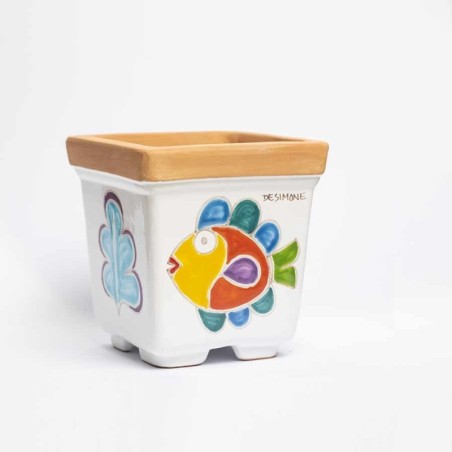 Vaso Ceramica Porta Pianta Folk VSPQPE