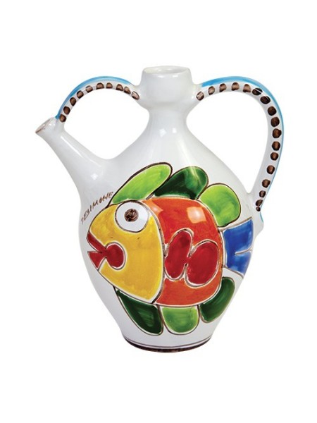 Pitcher Folk fish de simone pottery BR79FK