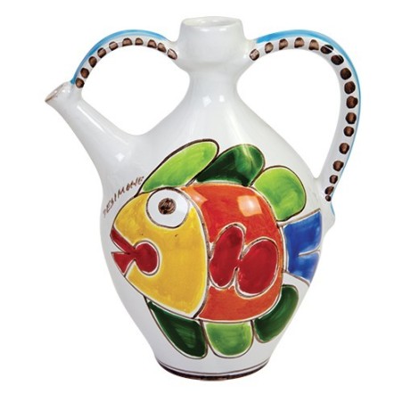 Pitcher Folk fish de simone pottery BR79FK