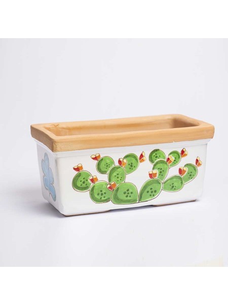 Sicilian ceramic planter de simone pottery Pricly Pear VSPRFC Folk