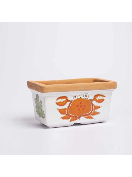 Sicilian ceramic planter Cancer Folk de simone pottery VSPRGR