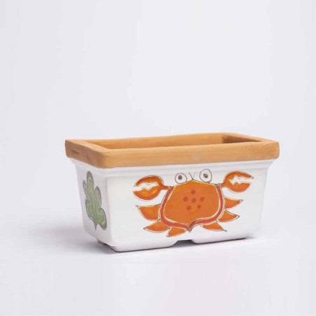 Sicilian ceramic planter Cancer Folk de simone pottery VSPRGR