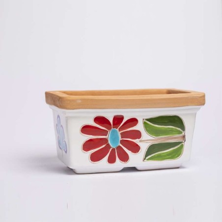 Sicilian Ceramic planter Flower Folk VSPRMG de simone pottery