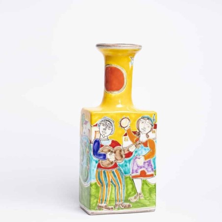 Sicilian Ceramic Bottle DS ceramiche de simone pottery BT509B