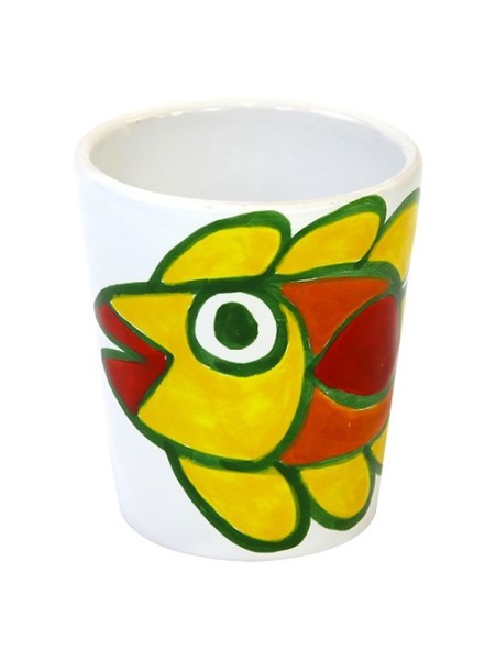 Handmade ceramic Glass Panarea de simone pottery