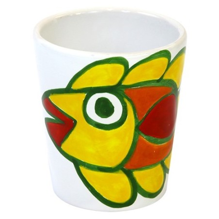 Handmade ceramic Glass Panarea de simone pottery