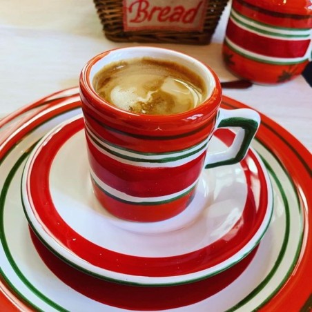 coffee cup round plate de simone pottery procida