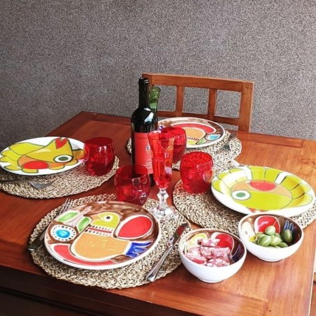 Round Plate desimonepottery Stromboli mise en place